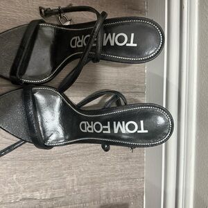 Tom Ford Black Strappy Heels